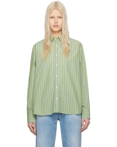 Acne Studios Green Stripe Shirt