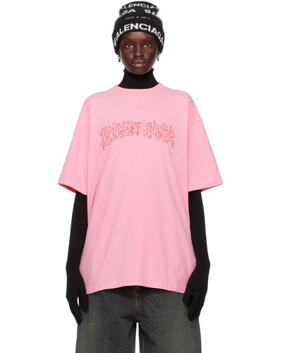 Balenciaga プリントtシャツ - ピンク