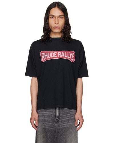 Rhude Black 'rallye' T-shirt