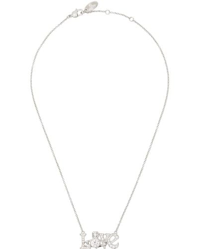 Vivienne Westwood Silver Roderica Pendant Necklace - White