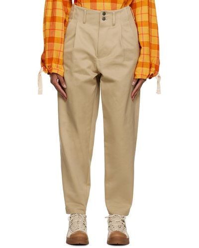 Nicholas Daley Pleated Trousers - Yellow
