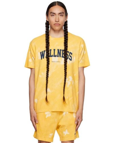Sporty & Rich Yellow 'wellness' Ivy T-shirt - Orange