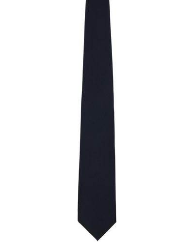 AURALEE Super Fine Tropical Wool Tie - Black