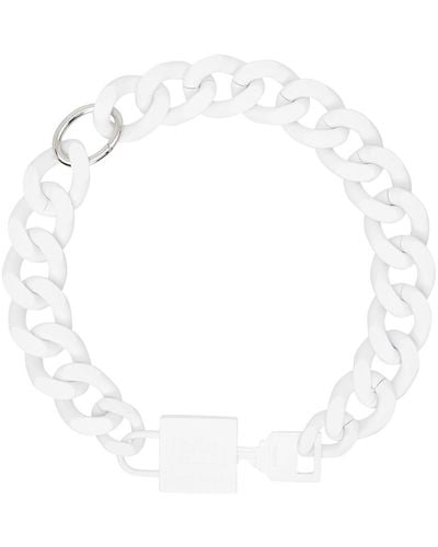Balmain Keylock Main Lab Padlock Necklace - White