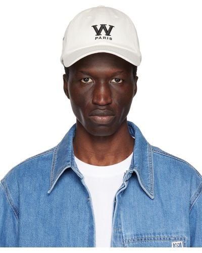 WOOYOUNGMI White W Patch Cap - Blue