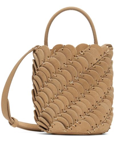 Rabanne Small Bucket Paco Tote - Brown