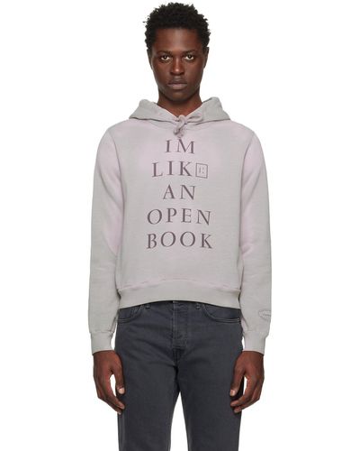 Acne Studios Gray 'i'm Like An Open Book' Hoodie - Multicolor