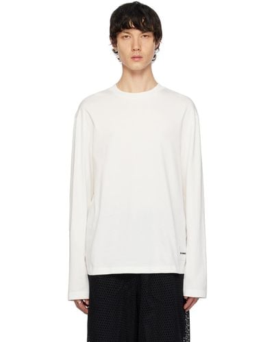 Jil Sander Three-pack White Long Sleeve T-shirts