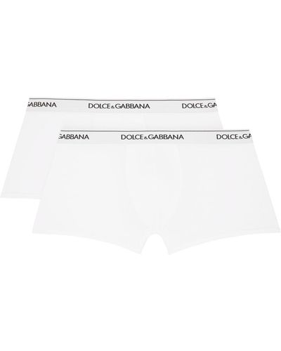 Dolce & Gabbana Ensemble de deux boxers blancs - Noir
