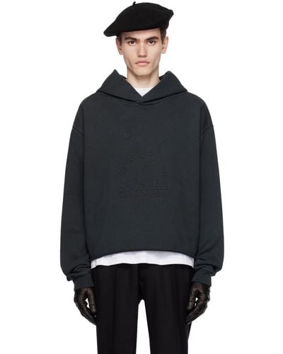 Maison Margiela Black Embroidered Hoodie