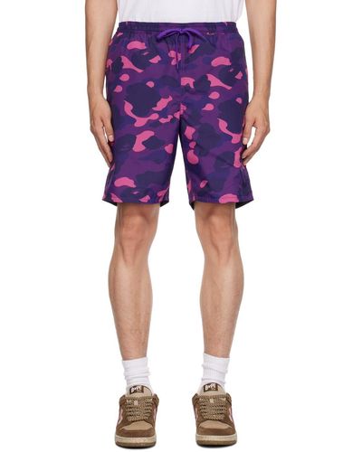 Purple A Bathing Ape Shorts for Men | Lyst