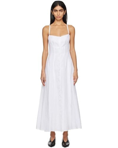 Gabriela Hearst White Keely Maxi Dress - Black