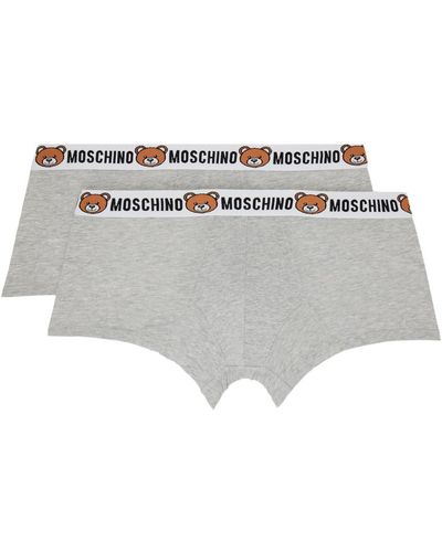 Moschino Ensemble de deux boxers gris