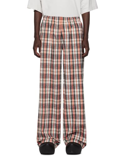 Vetements Pantalon de survêtement gris et à carreaux - Multicolore