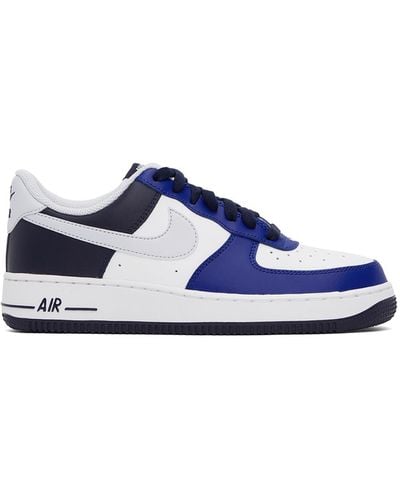 Nike Blue & White Air Force 1 '07 Lv8 Sneakers