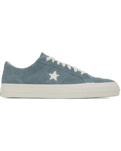Converse Blue One Star Pro Trainers - Black
