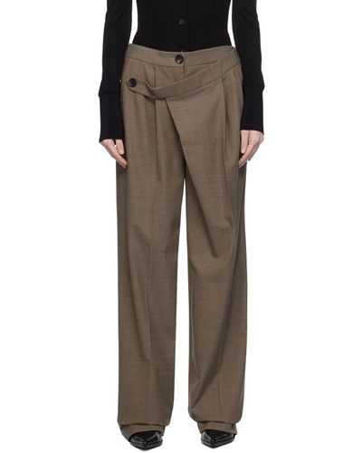 Peter Do Brown Wrap Trousers - Black