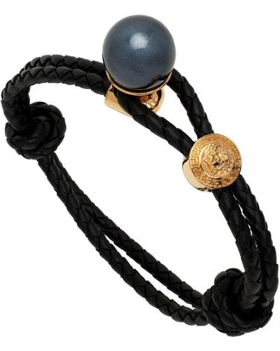 Versace Leatherpearl Bracelet - Black