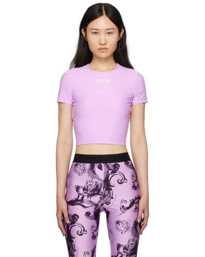 Versace Jeans Couture Purple Print T-shirt