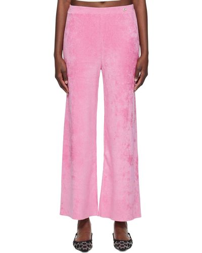Gucci Pink Crystal G Trousers