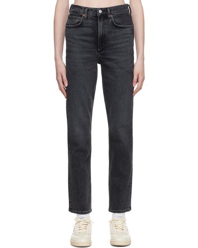 Agolde Black Stovepipe Jeans