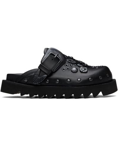 Toga Ssense Exclusive Leather Loafers - Black