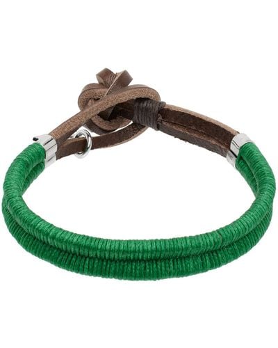 DSquared² Dsqua2 bracelet vert en cuir tressé