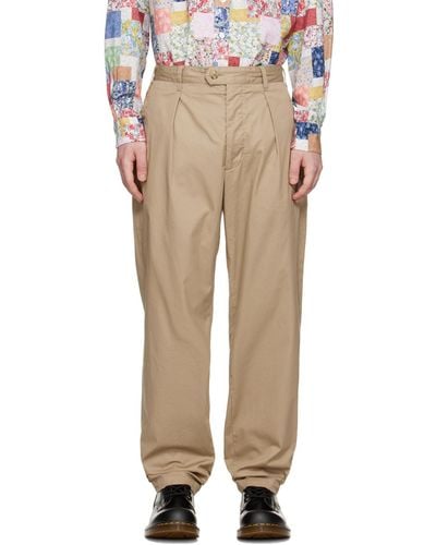 Engineered Garments Beige Carlyle Trousers - Natural