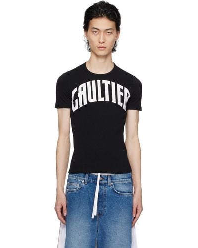 Jean Paul Gaultier T-shirt noir à logo - très gaultier