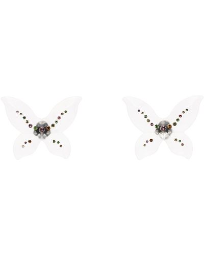 Blumarine Transparent Farfalla Earrings - Black