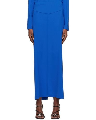 Paris Georgia Basics Ssense Work Capsule – Staple Maxi Skirt - Blue