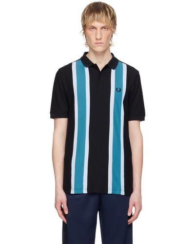 Fred Perry Striped Polo - Blue