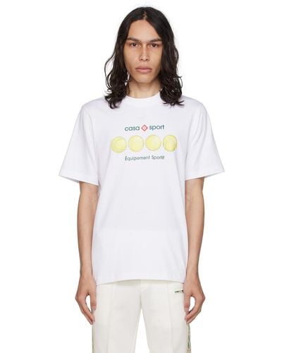 Casablancabrand T-shirt Tennis Ball en coton biologique - Blanc