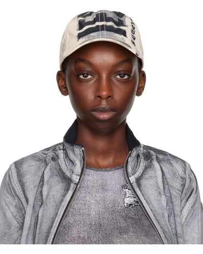 DIESEL Off-white C-ewan Cap - Gray