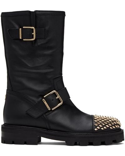 Jimmy Choo Biker Ii Black/gold 34 - ブラック