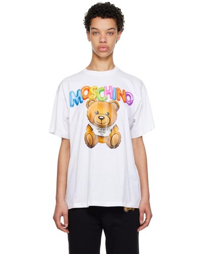Moschino ホワイト Inflatable Teddy Bear Tシャツ