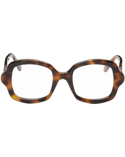 Loewe Tortoiseshell Curvy Glasses - Black