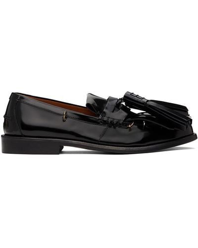 Marni Leather Bambi Loafers - Black