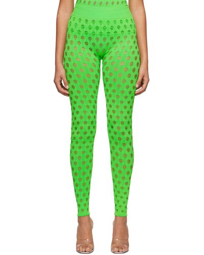Maisie Wilen Perforated leggings - Green