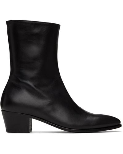 Rhude Leather Chelsea Boots - Black