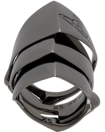 Vivienne Westwood Gunmetal Knuckleduster Ring - Grey