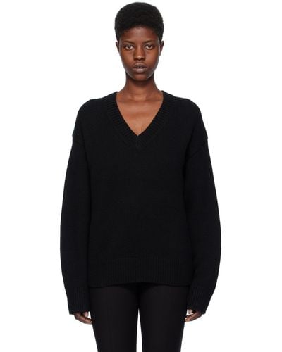 Totême Vネックセーター - ブラック