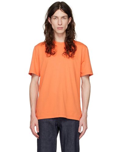 Vince Orange Garment-dyed T-shirt