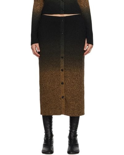 Proenza Schouler Labelコレクション &ブラウン ミディアムスカート - ブラック
