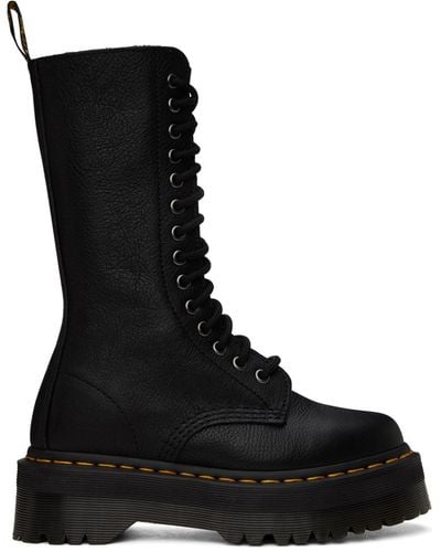 Dr. Martens Black 1b99 Pisa Leather Mid-calf Lace-up Boots