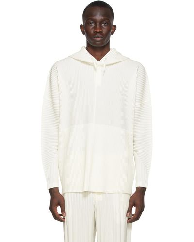 Homme Plissé Issey Miyake White Monthly Colour January Hoodie