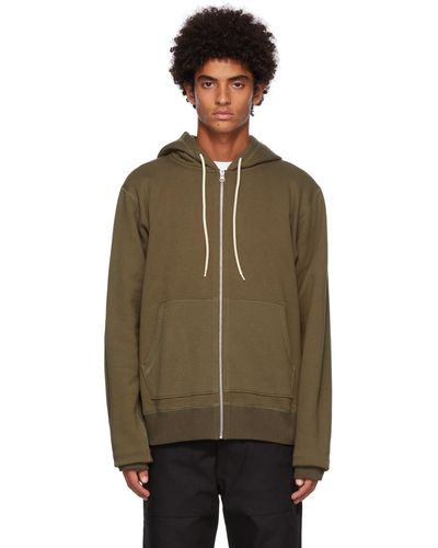 Naked & Famous Nakedfamous Denim French Terry Zip Hoodie - Green