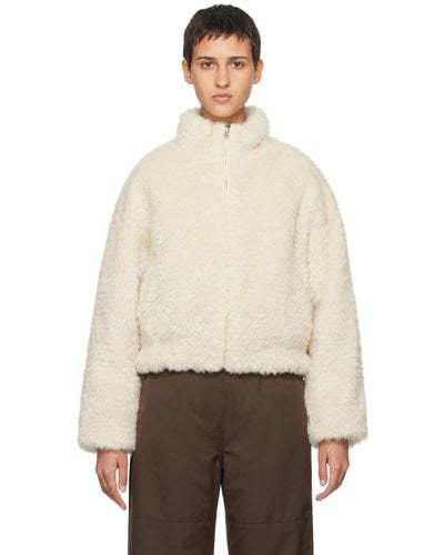 Amomento Off- Hairy Faux-fur Jacket - Natural