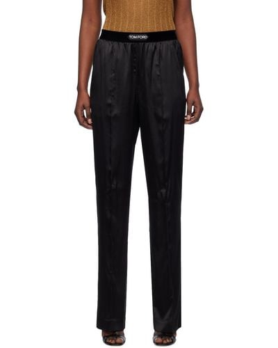Tom Ford Black Pinched Seams Lounge Trousers