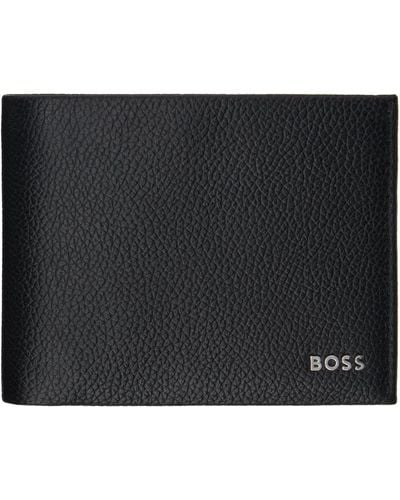 BOSS ロゴ レタリング 財布 - ブラック
